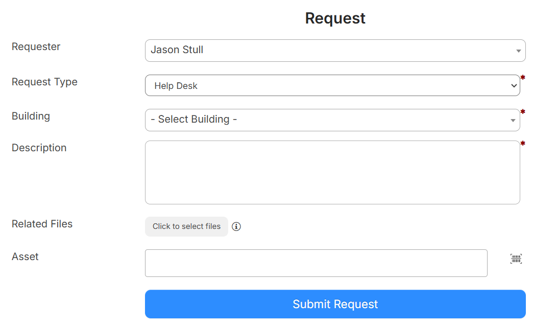 Single form request view